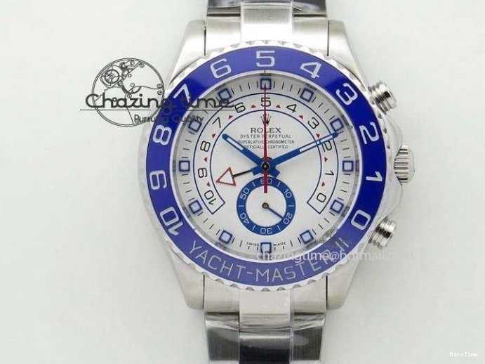 MiroTime 0129 Durable Submariner Phantomlab Transparent KZF Best Edition Blue Moon Dial on White Rubber Strap VR 2564